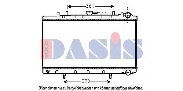 AKS DASIS 070810N Радіатор, охолодження двигуна