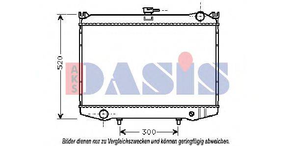 AKS DASIS 071000N Радіатор, охолодження двигуна