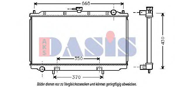 AKS DASIS 071450N Радіатор, охолодження двигуна