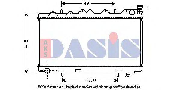 AKS DASIS 071520N Радіатор, охолодження двигуна