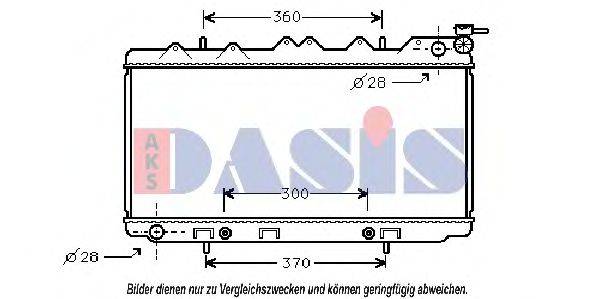 AKS DASIS 071810N Радіатор, охолодження двигуна