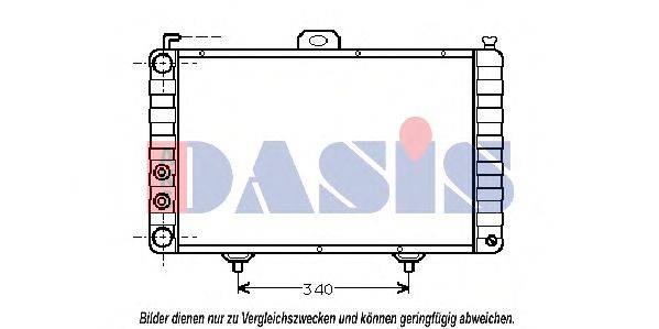 AKS DASIS 080010N Радіатор, охолодження двигуна