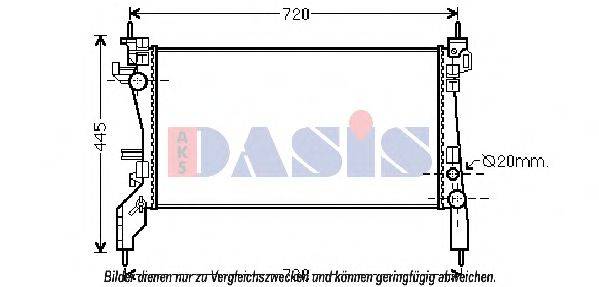 AKS DASIS 080101N Радіатор, охолодження двигуна