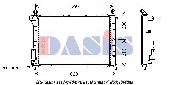 AKS DASIS 081610N Радіатор, охолодження двигуна