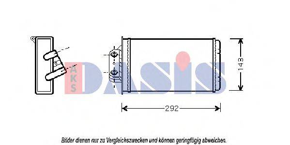 AKS DASIS 089015N Теплообмінник, опалення салону