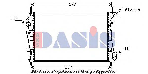 AKS DASIS 090072N Радіатор, охолодження двигуна