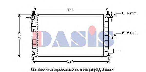 AKS DASIS 090640N Радіатор, охолодження двигуна