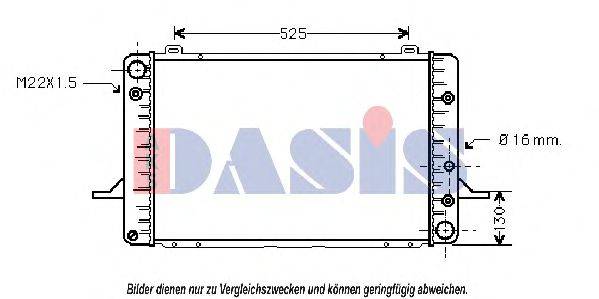 AKS DASIS 090760N Радіатор, охолодження двигуна