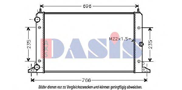 AKS DASIS 091600N Радіатор, охолодження двигуна