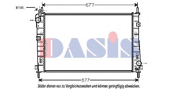 AKS DASIS 091610N Радіатор, охолодження двигуна