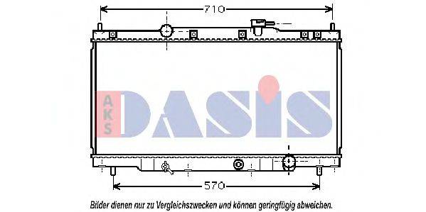 AKS DASIS 100004N Радіатор, охолодження двигуна