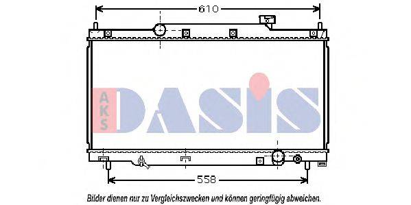 AKS DASIS 100007N Радіатор, охолодження двигуна