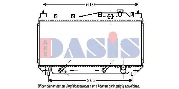 AKS DASIS 100025N Радіатор, охолодження двигуна