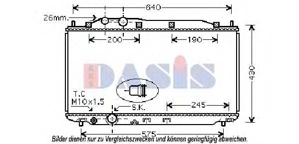 AKS DASIS 100068N Радіатор, охолодження двигуна