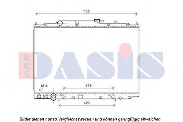 AKS DASIS 100072N Радіатор, охолодження двигуна