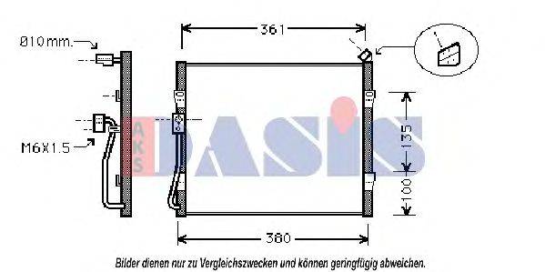 AKS DASIS 102050N Конденсатор, кондиціонер