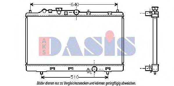 AKS DASIS 110005N Радіатор, охолодження двигуна