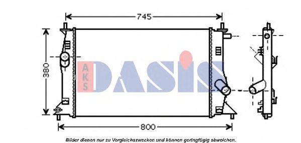 AKS DASIS 110056N Радіатор, охолодження двигуна