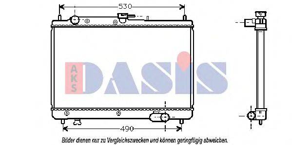 AKS DASIS 110680N Радіатор, охолодження двигуна