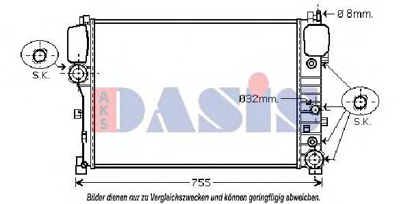 AKS DASIS 120057N Радіатор, охолодження двигуна