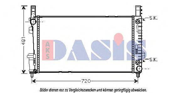 AKS DASIS 120074N Радіатор, охолодження двигуна