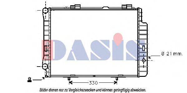 AKS DASIS 121110N Радіатор, охолодження двигуна