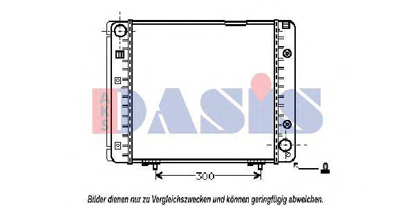 AKS DASIS 121600N Радіатор, охолодження двигуна