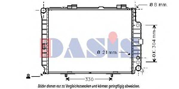 AKS DASIS 122590N Радіатор, охолодження двигуна