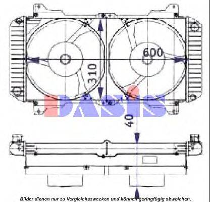 AKS DASIS 130030N Радіатор, охолодження двигуна