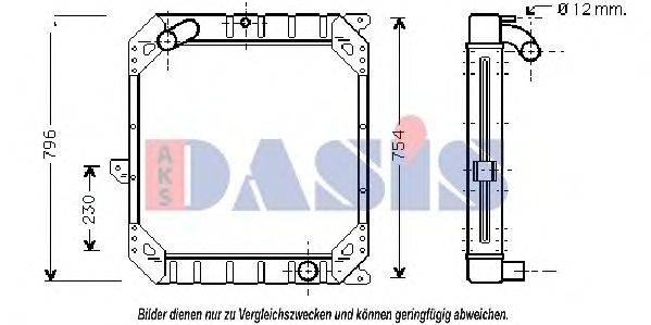 AKS DASIS 131380N Радіатор, охолодження двигуна