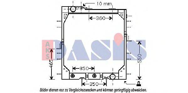 AKS DASIS 131450T Радіатор, охолодження двигуна