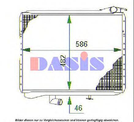 AKS DASIS 131680T Радіатор, охолодження двигуна