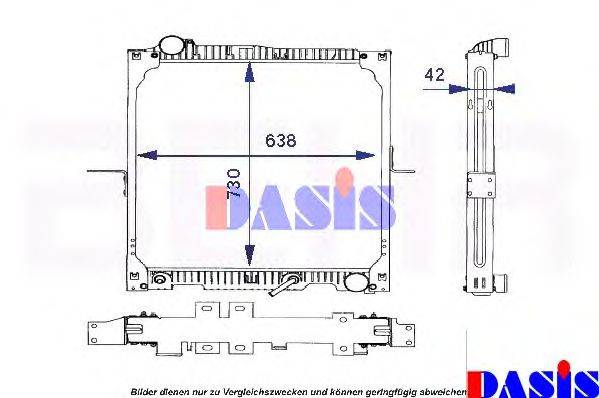 AKS DASIS 132370N Радіатор, охолодження двигуна