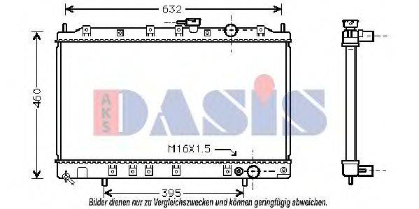 AKS DASIS 140000N Радіатор, охолодження двигуна