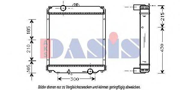 AKS DASIS 140041N Радіатор, охолодження двигуна