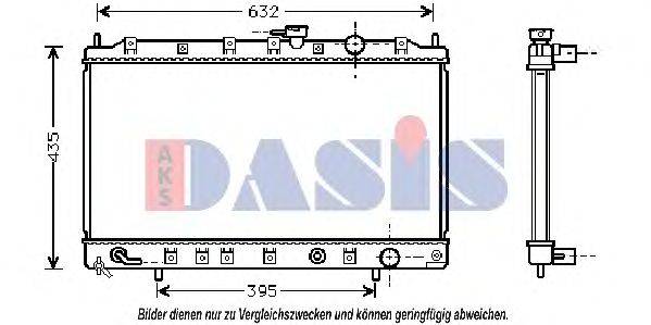 AKS DASIS 140046N Радіатор, охолодження двигуна