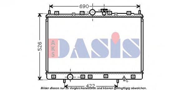 AKS DASIS 140075N Радіатор, охолодження двигуна