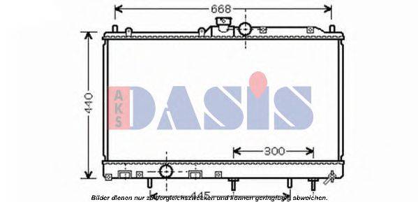 AKS DASIS 140084N Радіатор, охолодження двигуна