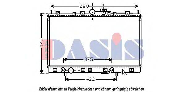 AKS DASIS 140095N Радіатор, охолодження двигуна