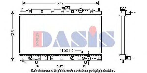 AKS DASIS 140180N Радіатор, охолодження двигуна