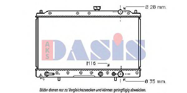 AKS DASIS 140360N Радіатор, охолодження двигуна