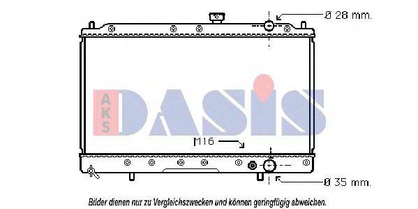 AKS DASIS 141100N Радіатор, охолодження двигуна