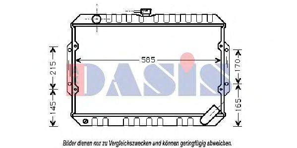 AKS DASIS 141230N Радіатор, охолодження двигуна