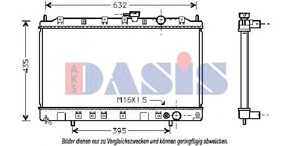 AKS DASIS 141250N Радіатор, охолодження двигуна