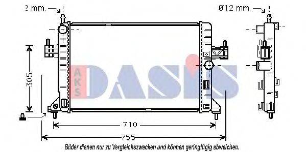 AKS DASIS 150015N Радіатор, охолодження двигуна