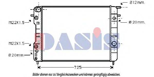 AKS DASIS 150041N Радіатор, охолодження двигуна