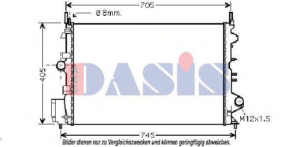 AKS DASIS 150091N Радіатор, охолодження двигуна