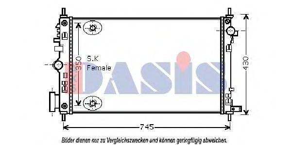 AKS DASIS 150097N Радіатор, охолодження двигуна