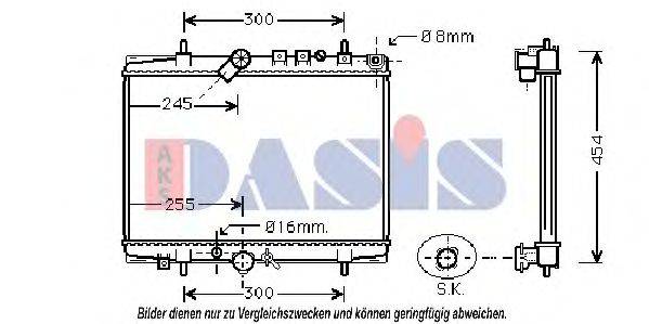 AKS DASIS 160000N Радіатор, охолодження двигуна