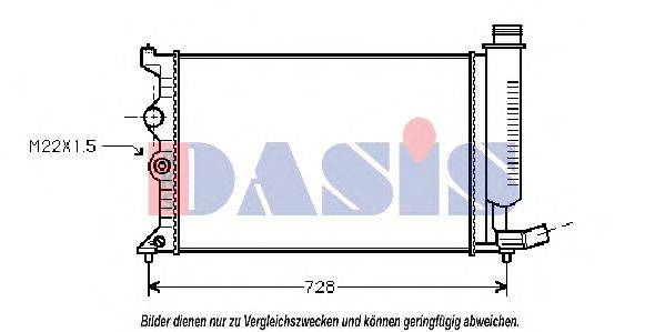 AKS DASIS 160016N Радіатор, охолодження двигуна